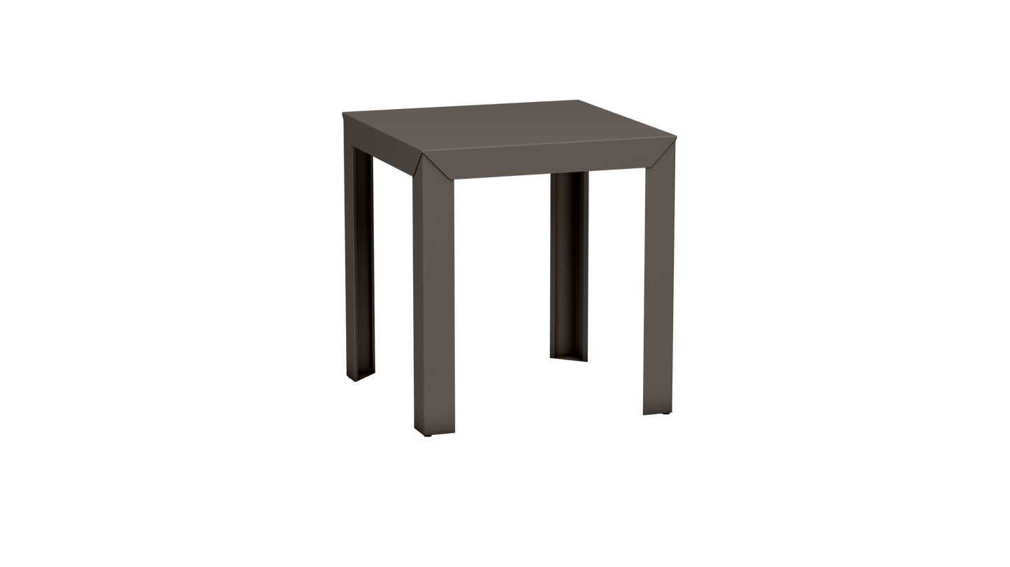 Table carrée en aluminium 70cm Zef - MATIERE GRISE - La Maison MilanaiseTaupe 192Droits