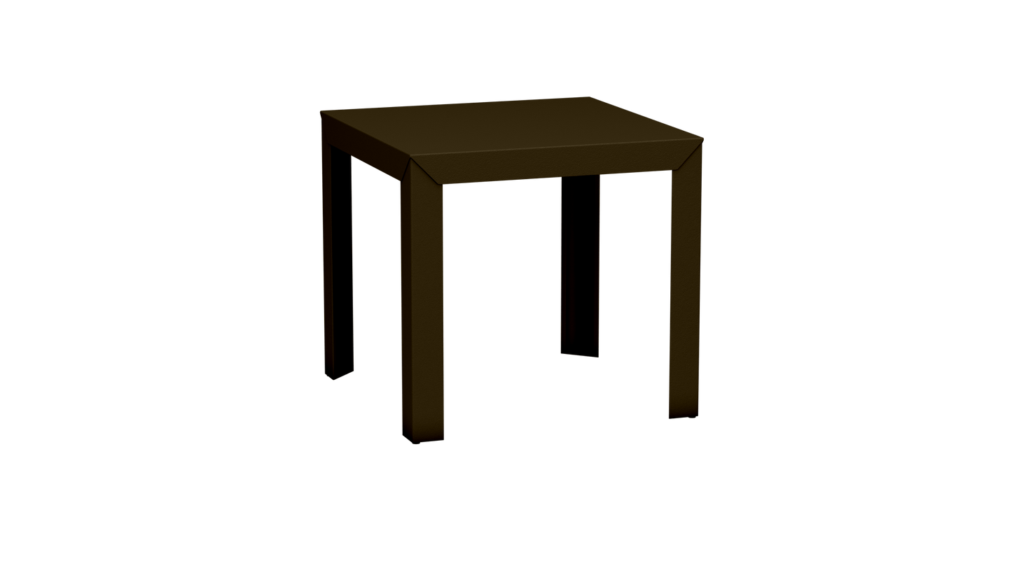 Table carrée en aluminium 80cm Zef - MATIERE GRISE - La Maison MilanaiseBronze 181Droits