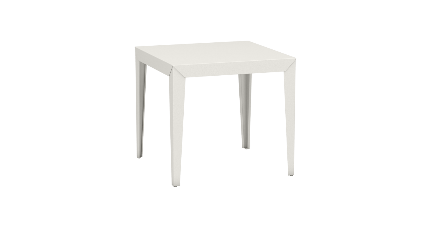 Table carrée en aluminium 80cm Zef - MATIERE GRISE - La Maison MilanaiseCraie 023Fuselés