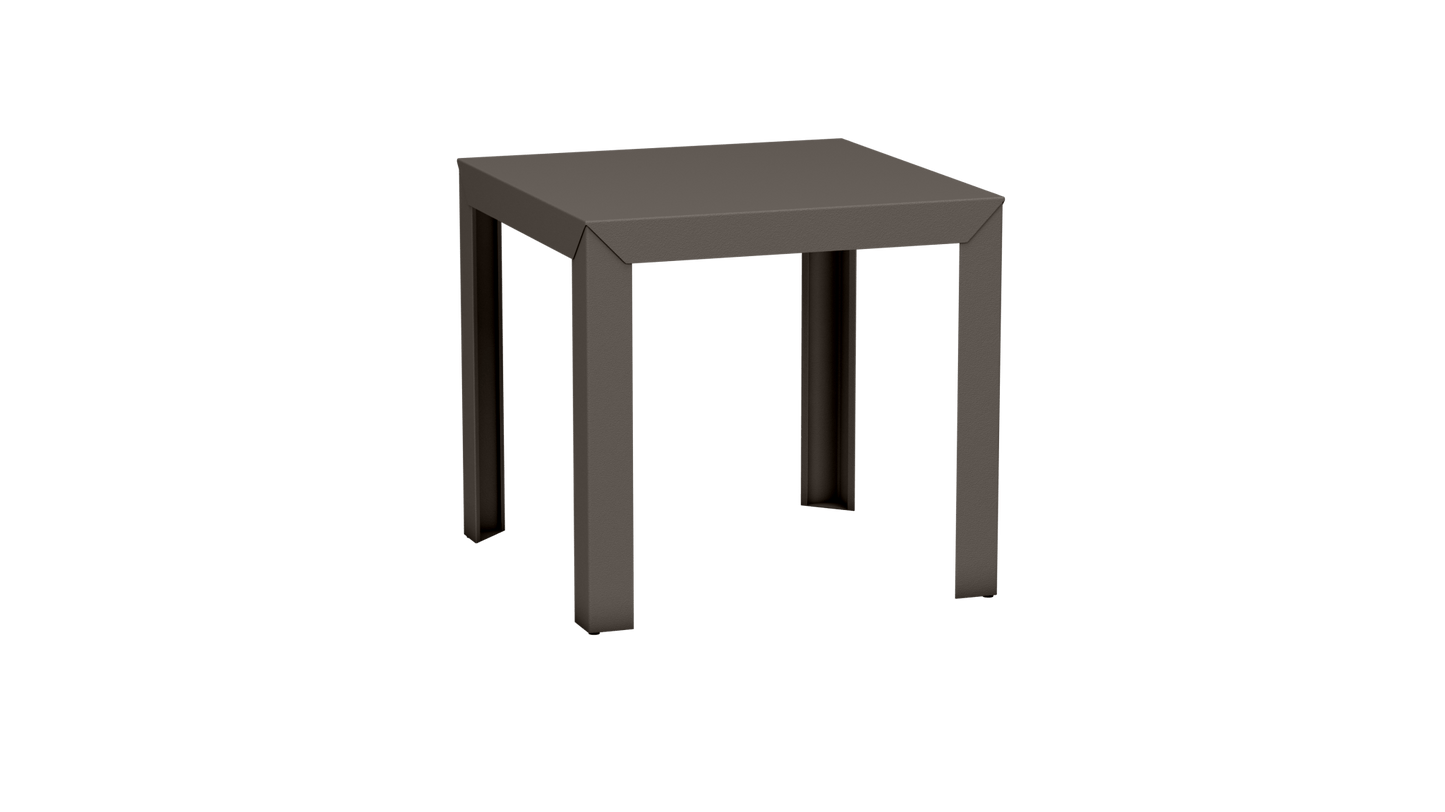 Table carrée en aluminium 80cm Zef - MATIERE GRISE - La Maison MilanaiseTaupe 192Droits