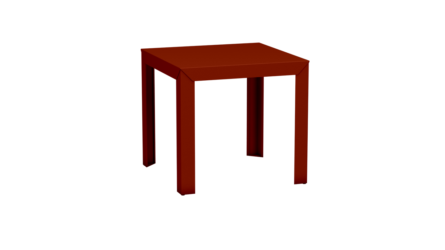 Table carrée en aluminium 80cm Zef - MATIERE GRISE - La Maison MilanaiseTerracotta 142Droits