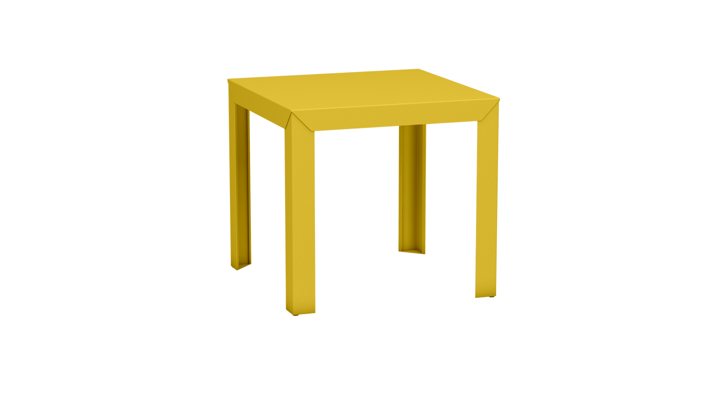 Table carrée en aluminium 80cm Zef - MATIERE GRISE - La Maison MilanaisePoussin 014Droits
