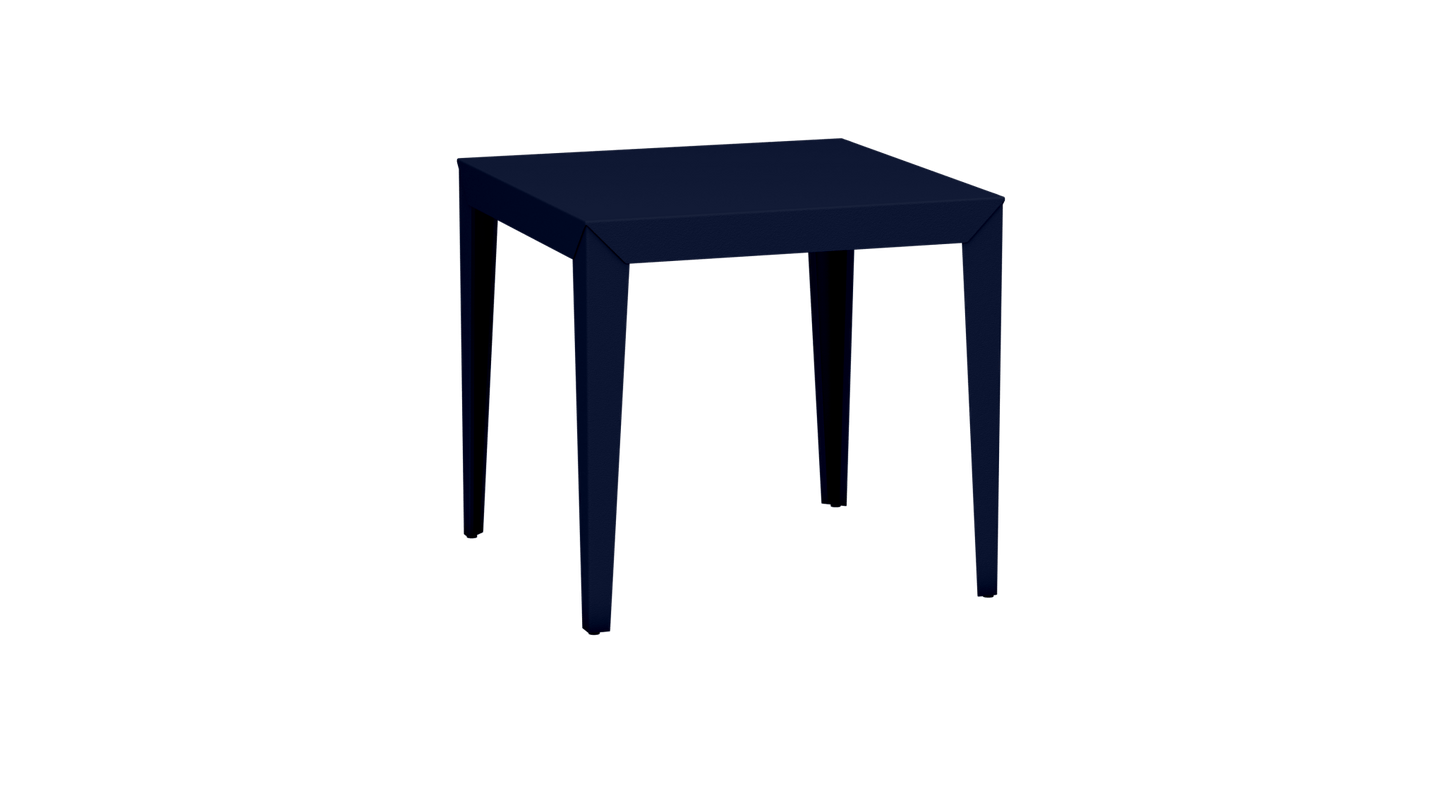 Table carrée en aluminium 80cm Zef - MATIERE GRISE - La Maison MilanaiseNuit 114Fuselés