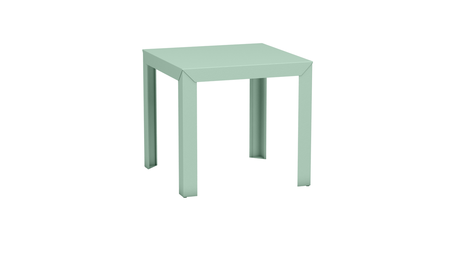 Table carrée en aluminium 80cm Zef - MATIERE GRISE - La Maison MilanaiseVert d'eau 120Droits
