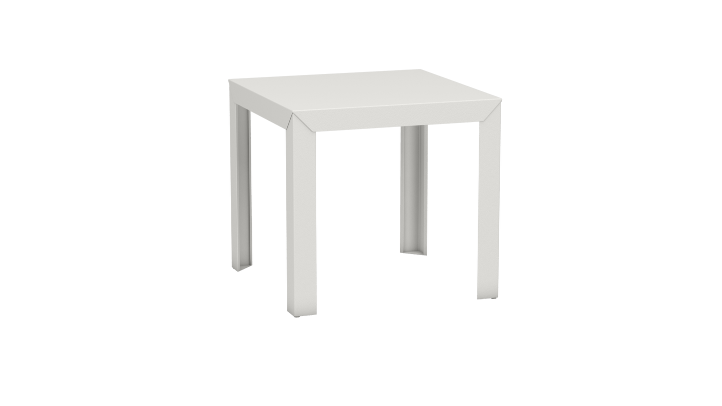 Table carrée en aluminium 80cm Zef - MATIERE GRISE - La Maison MilanaiseBlanc 001Droits