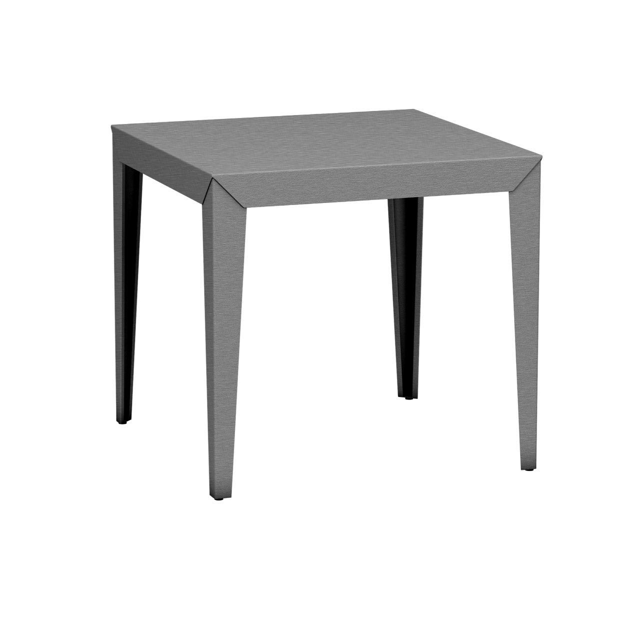 Table carrée en aluminium 80cm Zef - MATIERE GRISE - La Maison MilanaiseBrut Vernis Brillant 020Fuselés
