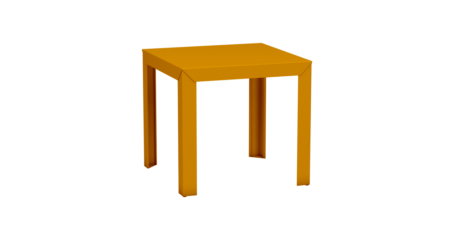 Table carrée en aluminium 80cm Zef - MATIERE GRISE - La Maison MilanaiseSafran 131Droits