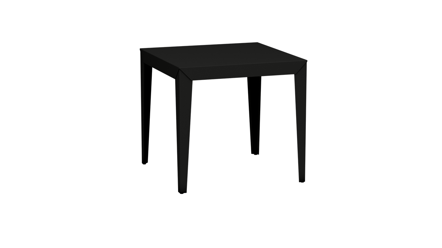 Table carrée en aluminium 80cm Zef - MATIERE GRISE - La Maison MilanaiseNoir mat 031Fuselés