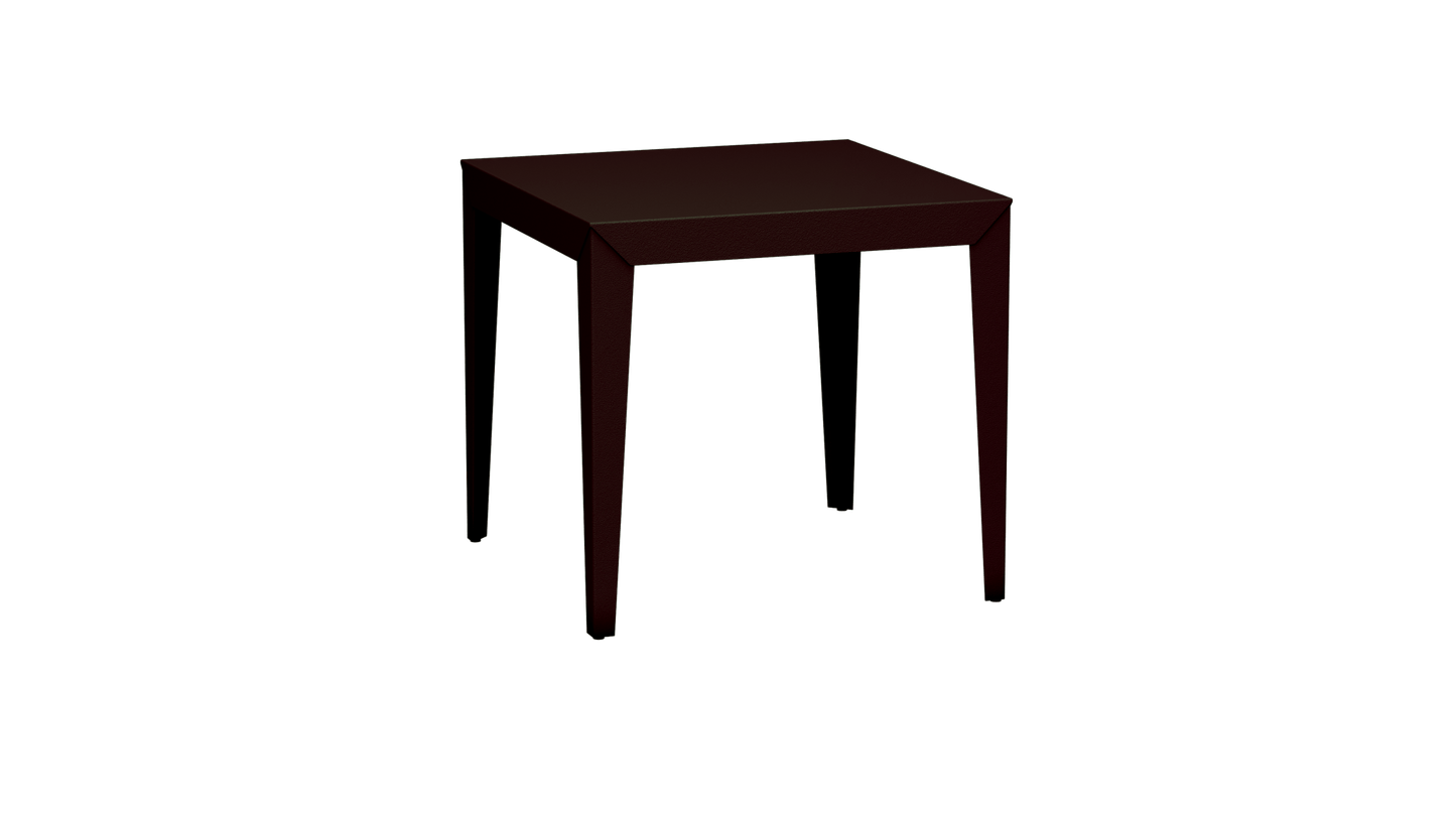 Table carrée en aluminium 80cm Zef - MATIERE GRISE - La Maison MilanaiseViolet de Mars 171Fuselés