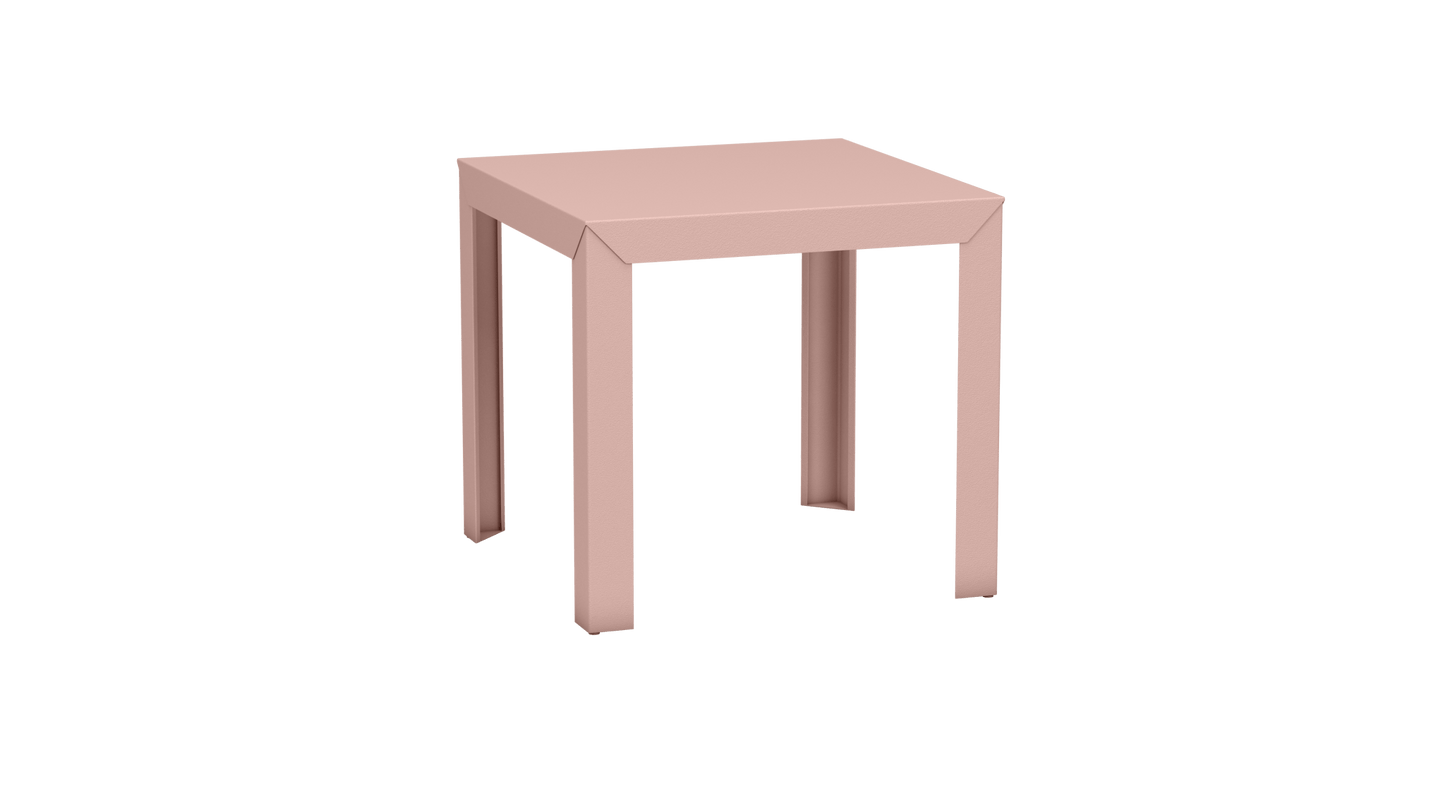 Table carrée en aluminium 80cm Zef - MATIERE GRISE - La Maison MilanaiseBaby pink 162Droits