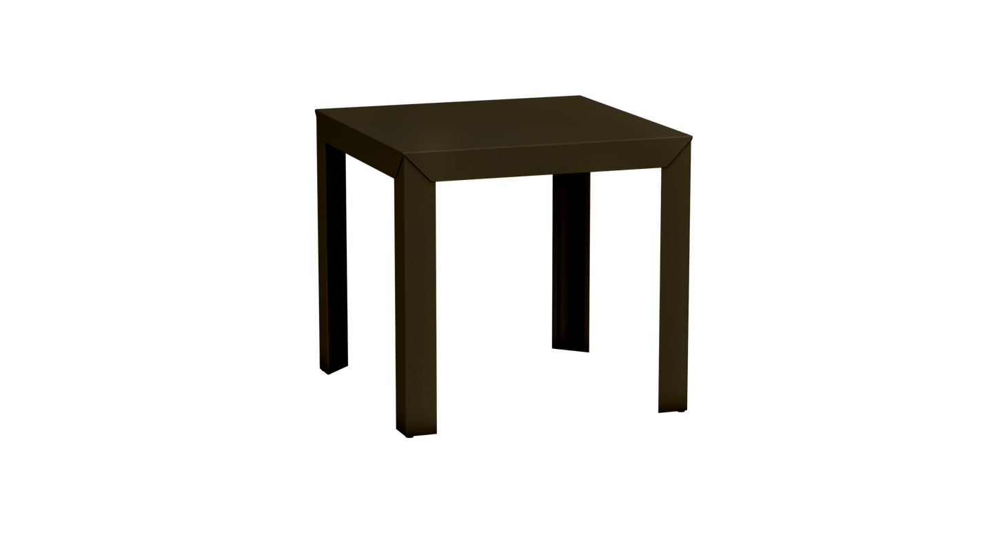 Table carrée en aluminium 80cm Zef - MATIERE GRISE - La Maison MilanaiseBrut Vernis fumé 241Droits