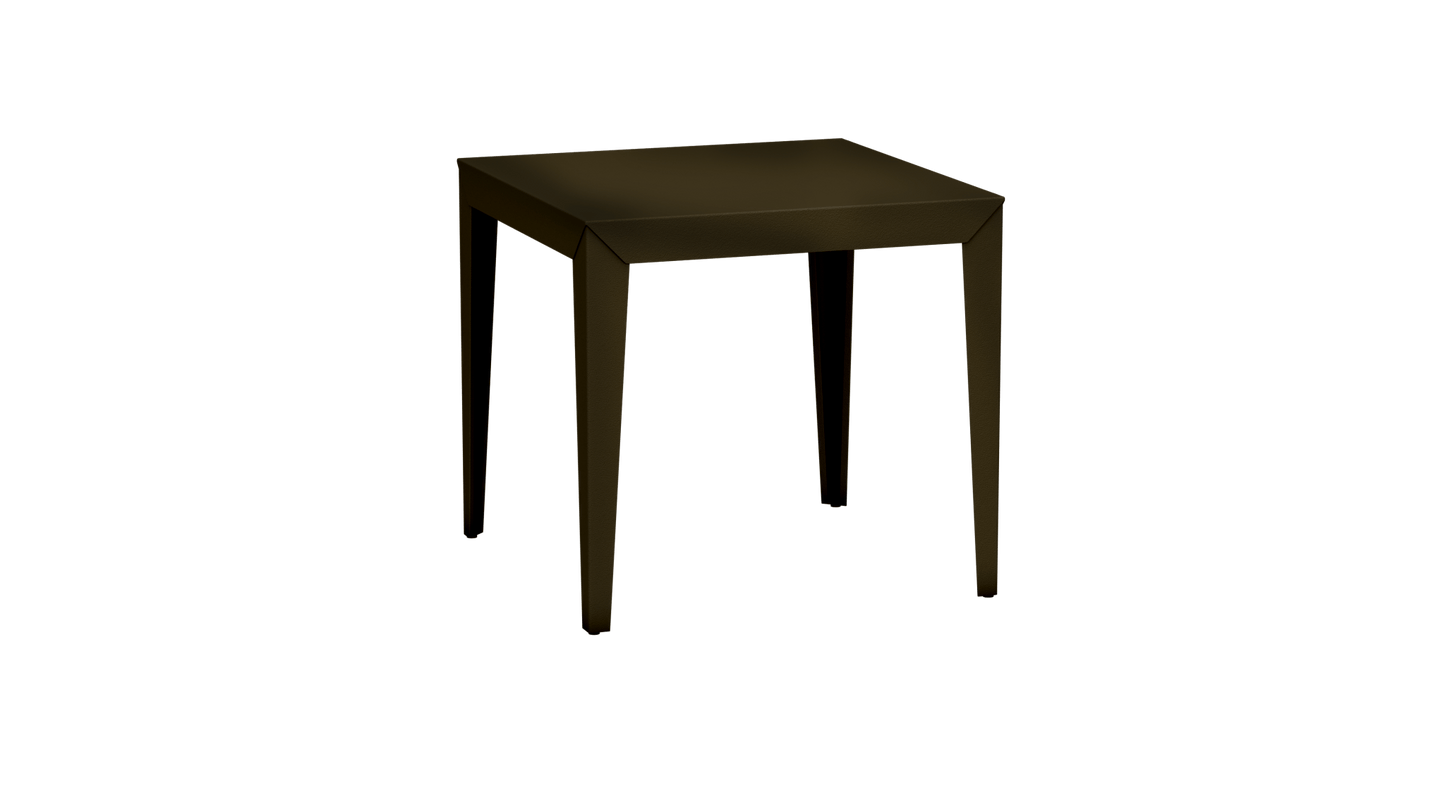 Table carrée en aluminium 80cm Zef - MATIERE GRISE - La Maison MilanaiseBrut Vernis fumé 241Fuselés