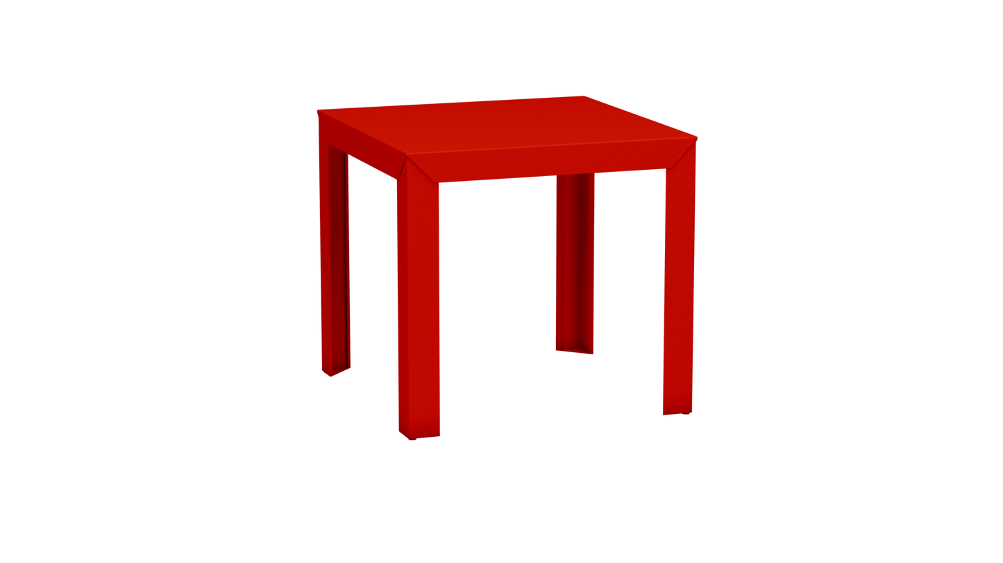 Table carrée en aluminium 80cm Zef - MATIERE GRISE - La Maison MilanaiseCorail 032Droits