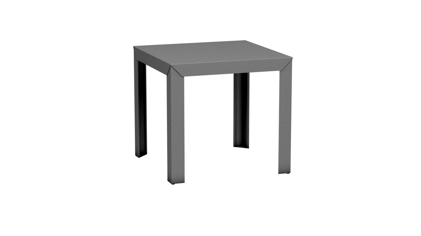 Table carrée en aluminium 80cm Zef - MATIERE GRISE - La Maison MilanaiseBrut Vernis Brillant 020Droits