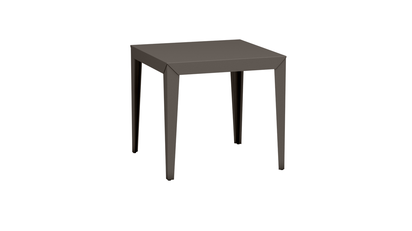 Table carrée en aluminium 80cm Zef - MATIERE GRISE - La Maison MilanaiseTaupe 192Fuselés