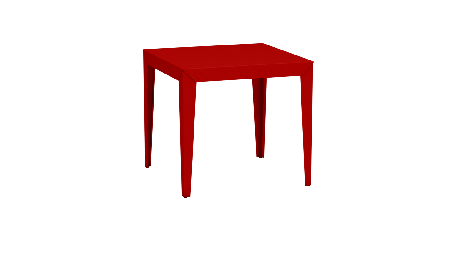 Table carrée en aluminium 80cm Zef - MATIERE GRISE - La Maison MilanaiseVermillon 012Fuselés