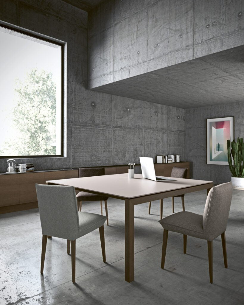Table carrée ETOILE 140x140 cm – Fenix beige & base sculpturale - IMPÉRIAL LINE - La Maison MilanaiseETOILECARRE - 1Fixe