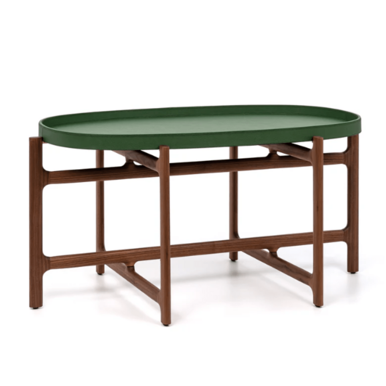 Table d'appoint bois et cuir Chelsea - PINETTI - La Maison Milanaise60x106xH48cmBlanc