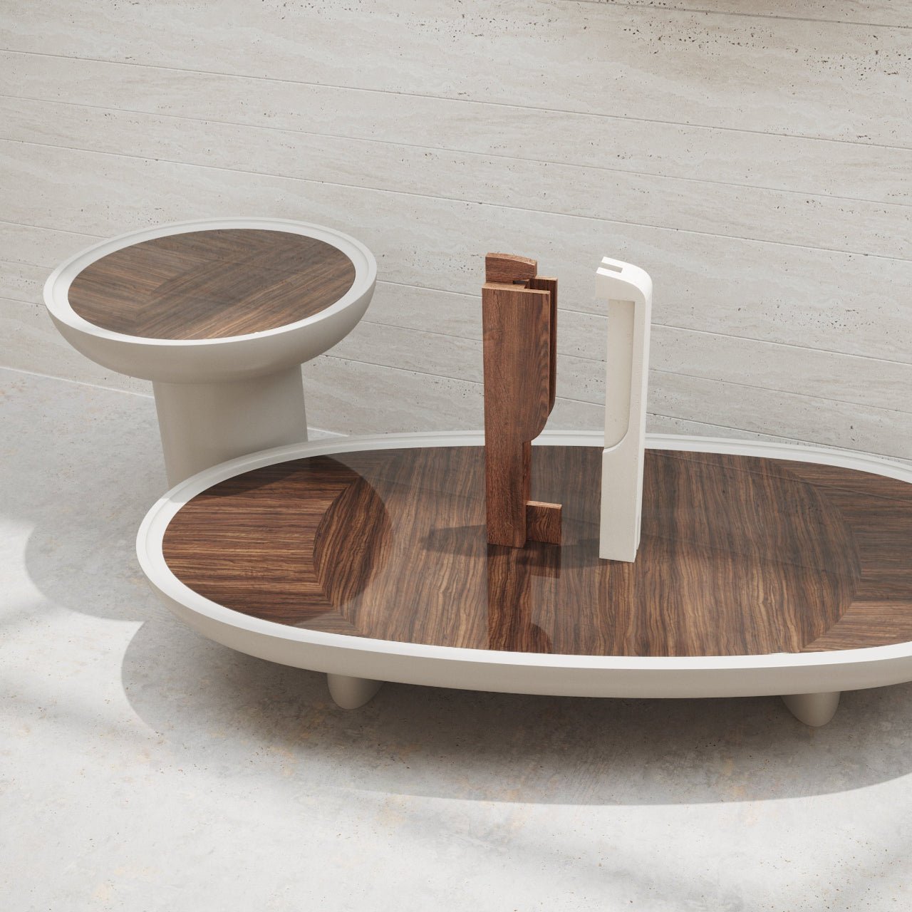 Table d’appoint ERACLE 60 – Design sculptural & finitions nobles - ULTRA MOBILI - La Maison MilanaiseTER60