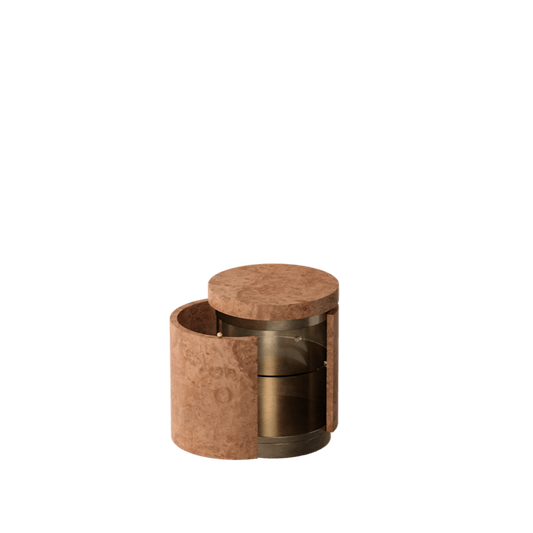 Table d’appoint LOUIS – Bois précieux & structure bronze nuage - ULTRA MOBILI - La Maison MilanaiseTRCL