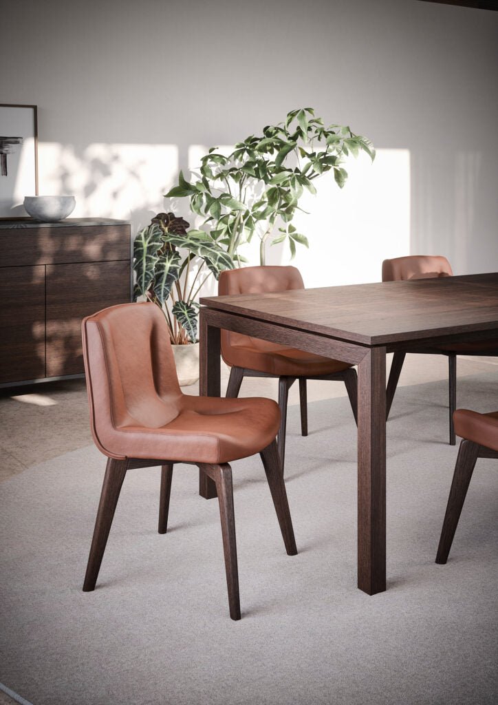 Table extensible ETOILE en bois Noce Ossibo – Ligne sculpturale et raffinée - IMPÉRIAL LINE - La Maison MilanaiseETOILE - 1140x90cmFixe