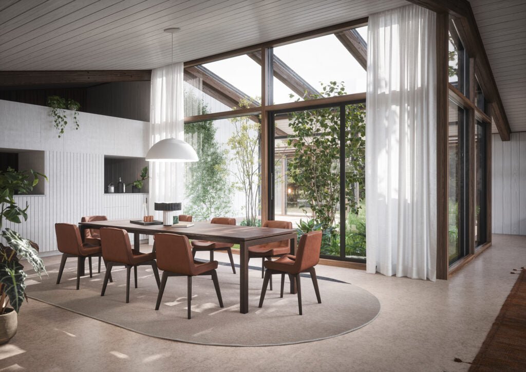 Table extensible ETOILE en bois Noce Ossibo – Ligne sculpturale et raffinée - IMPÉRIAL LINE - La Maison MilanaiseETOILE - 1140x90cmFixe