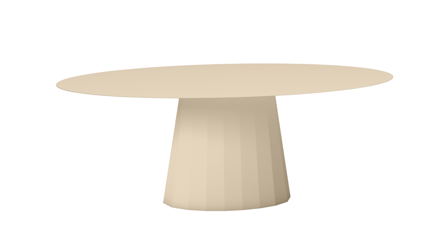 Table extérieur ovale en métal Ankara - MATIERE GRISE - La Maison MilanaiseEXTANKARAMETALOVALE12Crème 190