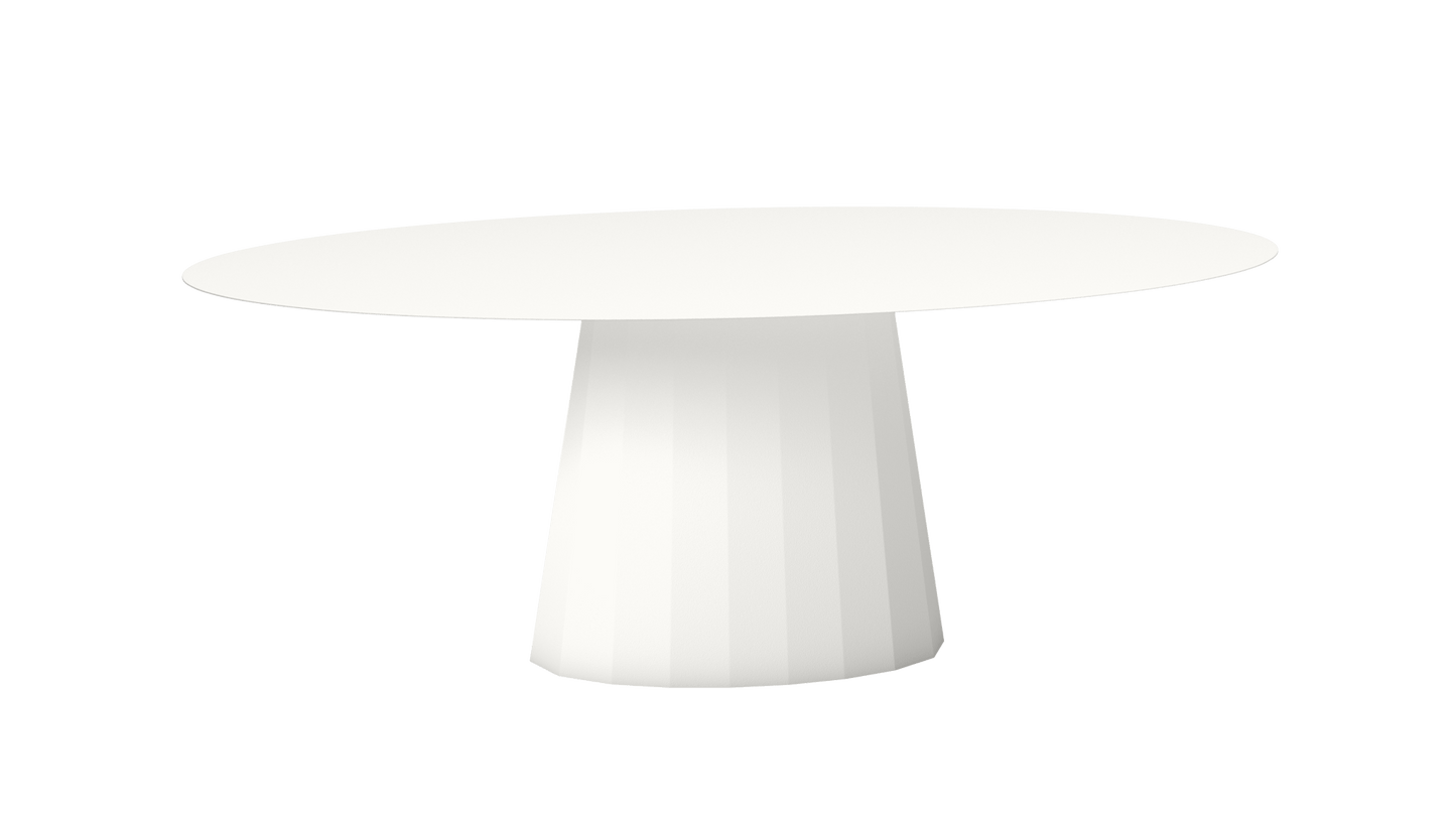 Table extérieur ovale en métal Ankara - MATIERE GRISE - La Maison MilanaiseEXTANKARAMETALOVALE39Blanc 001