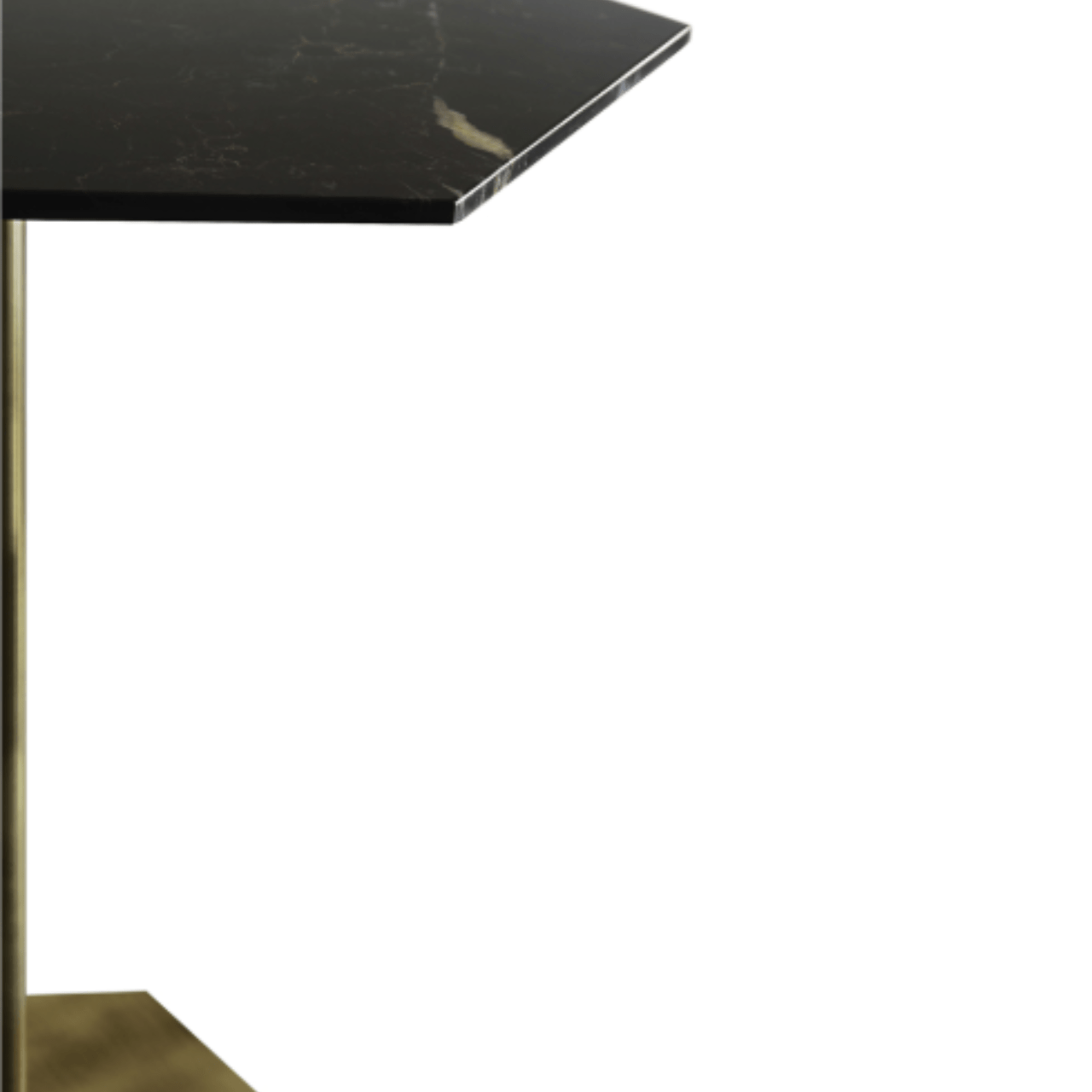 Table hexagonale en marbre et laiton Ted - MARIONI - La Maison Milanaise02832MTSINNoir