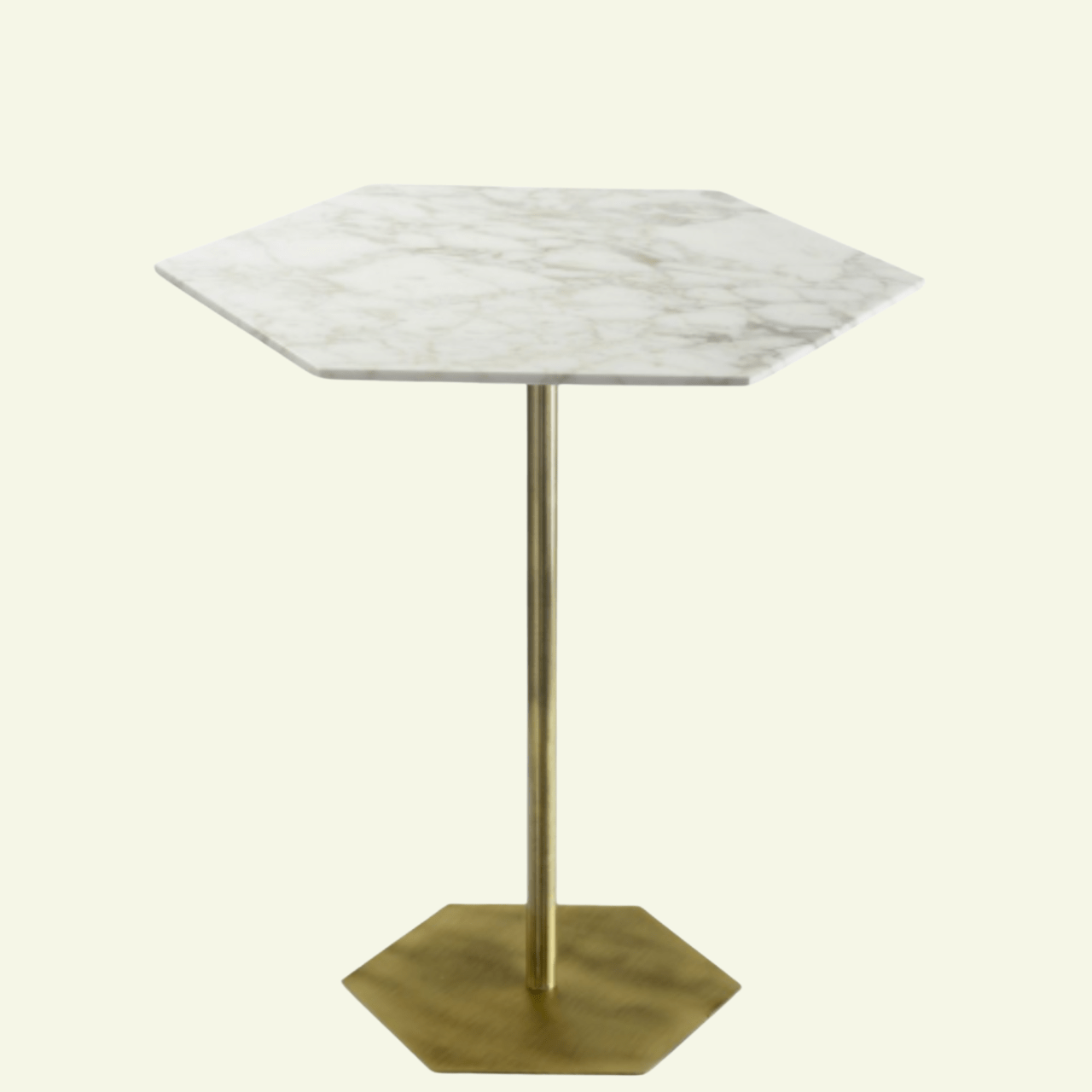 Table hexagonale en marbre et laiton Ted - MARIONI - La Maison Milanaise02832MTSINNoir