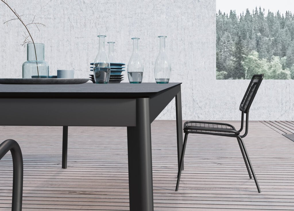 Table HULA HOOP – Métal noir, extensible ou fixe, 100% design italien - IMPÉRIAL LINE - La Maison MilanaiseHULAHOOP - 1140x90cmFixe