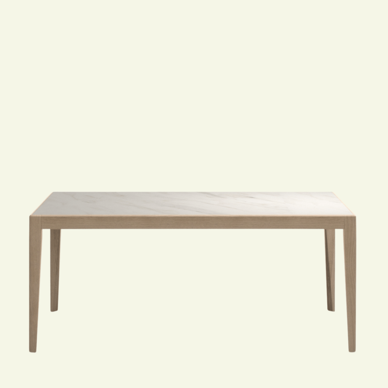 Table INSIDE – Plateau en céramique Calacatta & piètement bois Fango - IMPÉRIAL LINE - La Maison MilanaiseINSIDE - 1140x90cmFixe