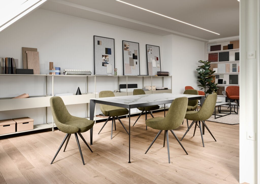 Table MAD – Plateau marbre Bianco & piétement métal noir - IMPÉRIAL LINE - La Maison MilanaiseMAD - 4140x90cmNoirFixe