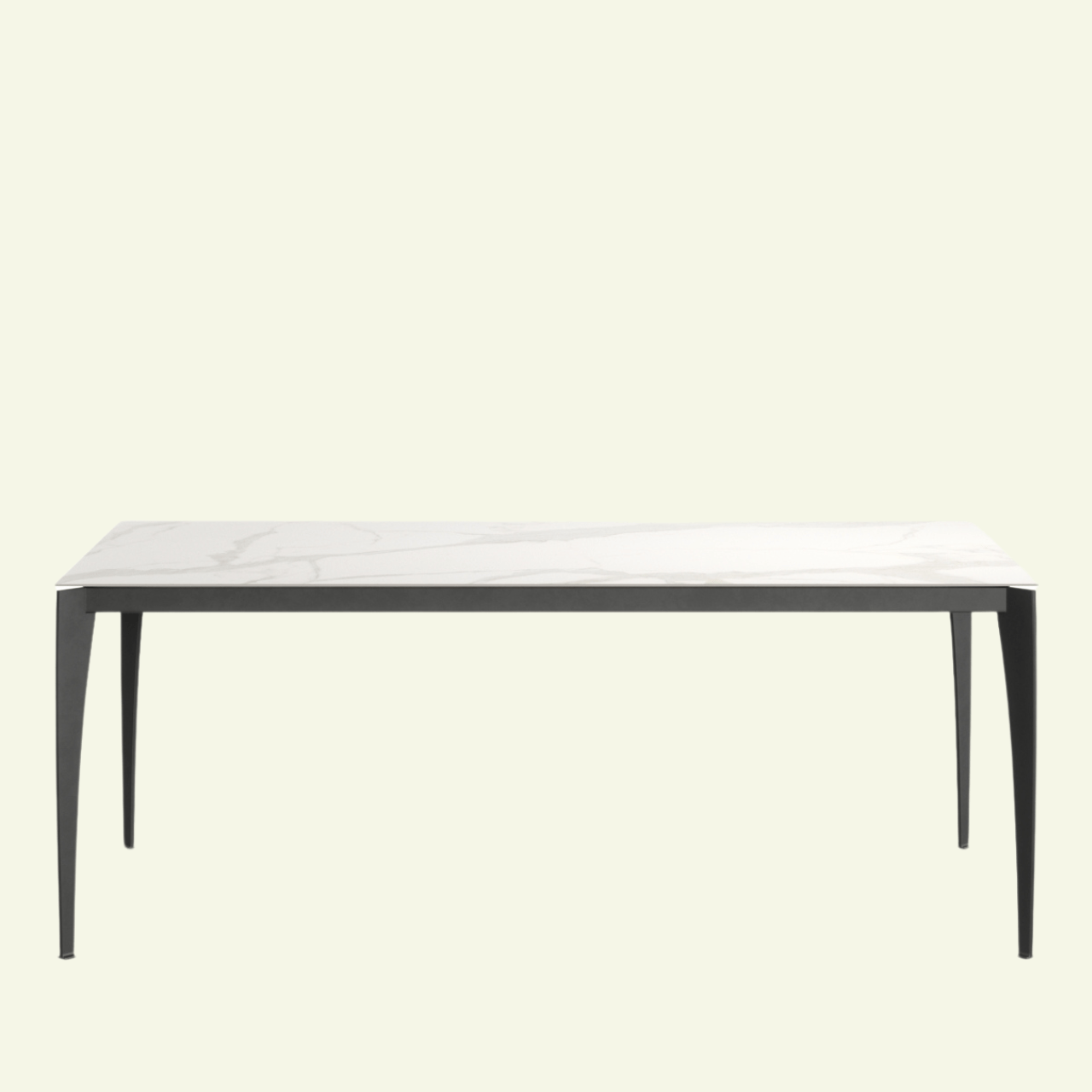 Table MAD – Plateau marbre Bianco & piétement métal noir - IMPÉRIAL LINE - La Maison MilanaiseMAD - 4140x90cmNoirFixe