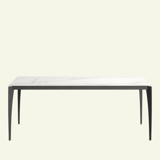 Table MAD – Plateau marbre Bianco & piétement métal noir - IMPÉRIAL LINE - La Maison MilanaiseMAD - 4140x90cmNoirFixe