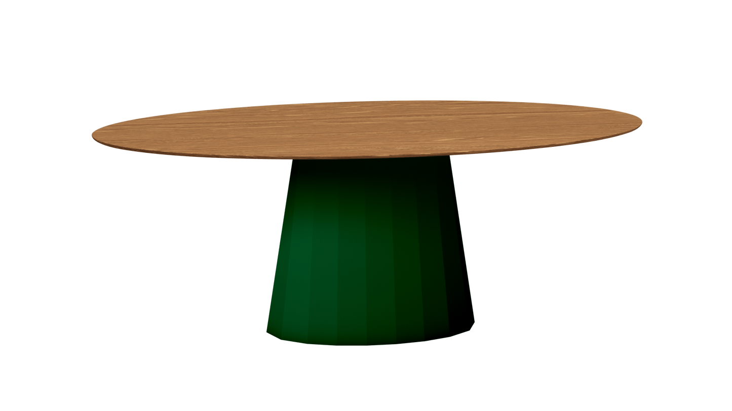 Table ovale en bois et pied conique en métal Ankara - MATIERE GRISE - La Maison MilanaiseANKARABOISOVALE53Canopée 124200cmx100cmxH75.6cm