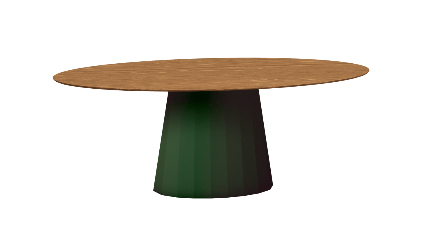 Table ovale en bois et pied conique en métal Ankara - MATIERE GRISE - La Maison MilanaiseANKARABOISOVALE65Jekyll 123200cmx100cmxH75.6cm