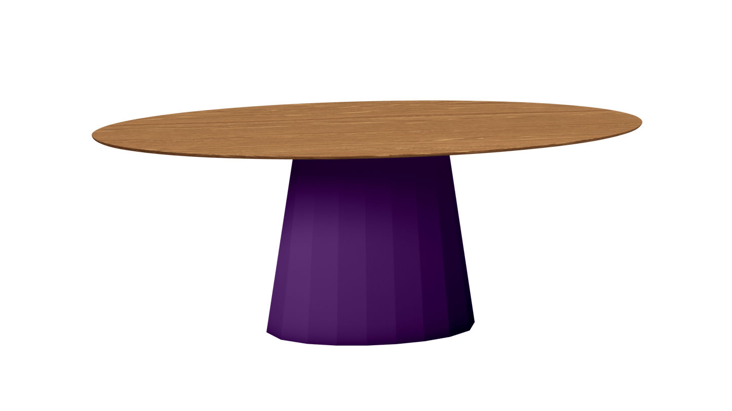Table ovale en bois et pied conique en métal Ankara - MATIERE GRISE - La Maison MilanaiseANKARABOISOVALE39Ultra Violet 172200cmx100cmxH75.6cm