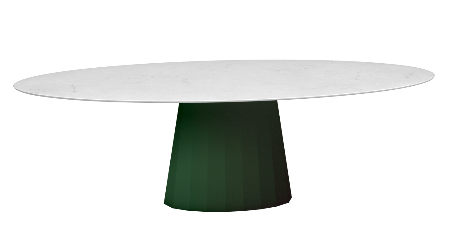 Table ovale en marbre et pied conique en métal Ankara - MATIERE GRISE - La Maison MilanaiseANKARACARRARE65Jekyll 123200cmx100cmxH75.6cm
