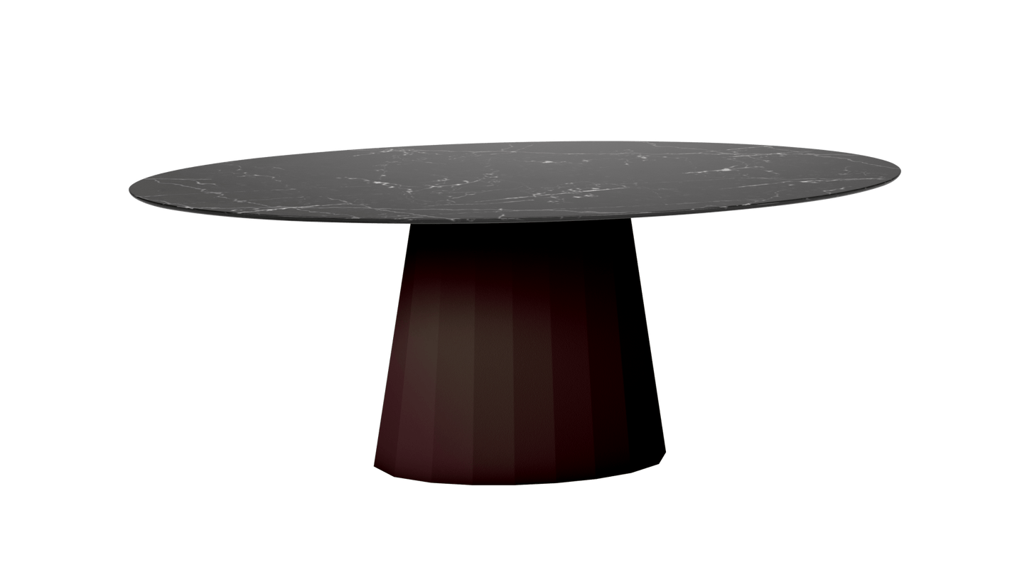 Table ovale en marbre et pied conique en métal Ankara - MATIERE GRISE - La Maison MilanaiseANKARAMARQUINAOVALE61Violet de Mars 171200cmx100cmxH75.6cm