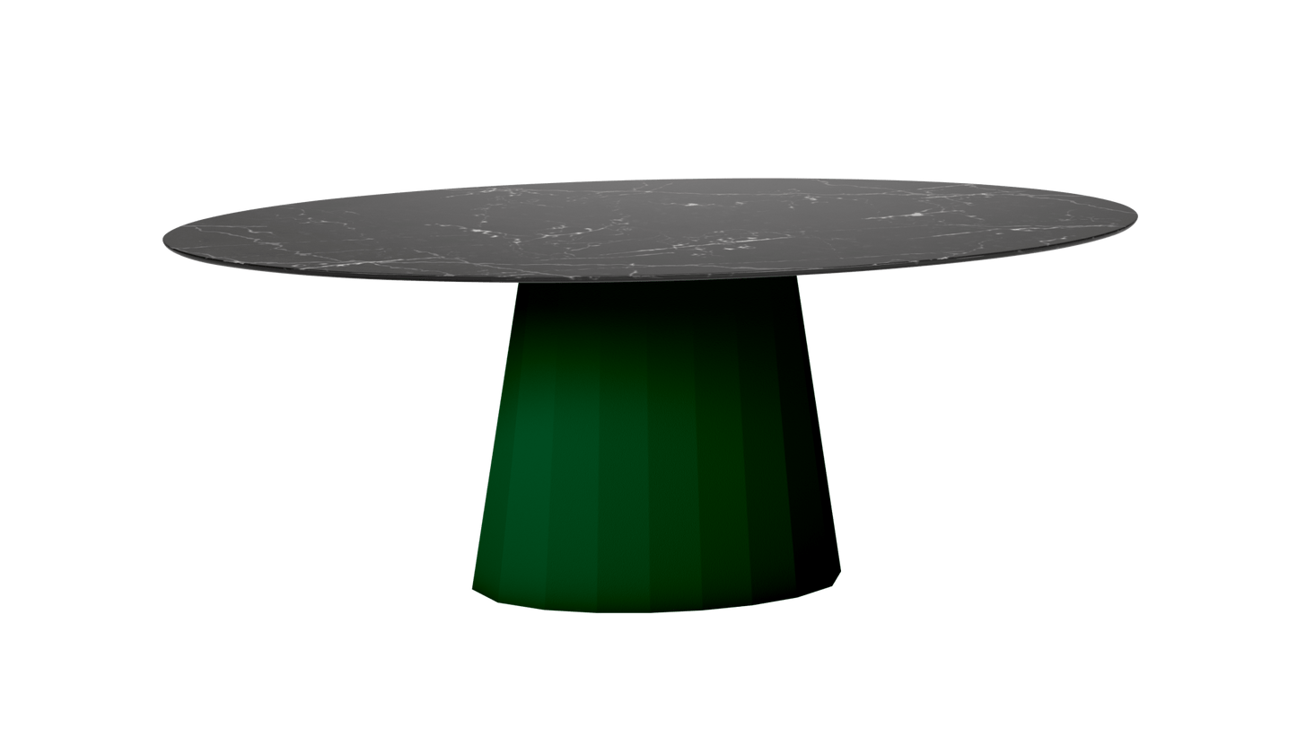 Table ovale en marbre et pied conique en métal Ankara - MATIERE GRISE - La Maison MilanaiseANKARAMARQUINAOVALE53Canopée 124200cmx100cmxH75.6cm