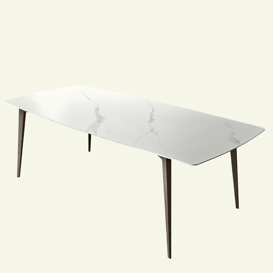 Table PRADO – Plateau curvé Marbre Blanc – IMPÉRIAL LINE - La Maison MilanaisePRADO - 1200x120cm