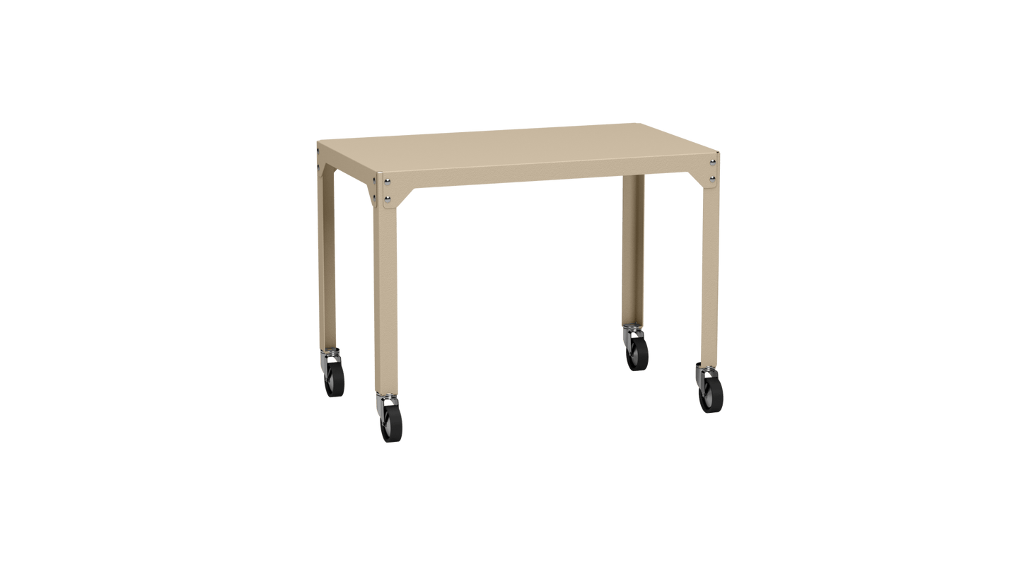 Table rectangulaire en acier galvanisé 100x60cm Hegoa - MATIERE GRISE - La Maison MilanaiseTABLERECTANGLE100HEGOACrème 190Avec roulettes