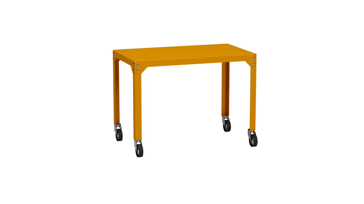 Table rectangulaire en acier galvanisé 100x60cm Hegoa - MATIERE GRISE - La Maison MilanaiseTABLERECTANGLE100HEGOASafran 131Avec roulettes
