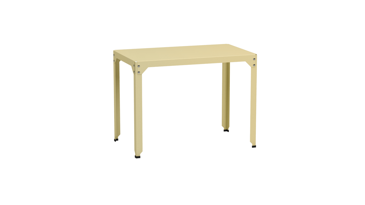 Table rectangulaire en acier galvanisé 100x60cm Hegoa - MATIERE GRISE - La Maison MilanaiseTABLERECTANGLE100HEGOAChampagne 231Sans roulettes
