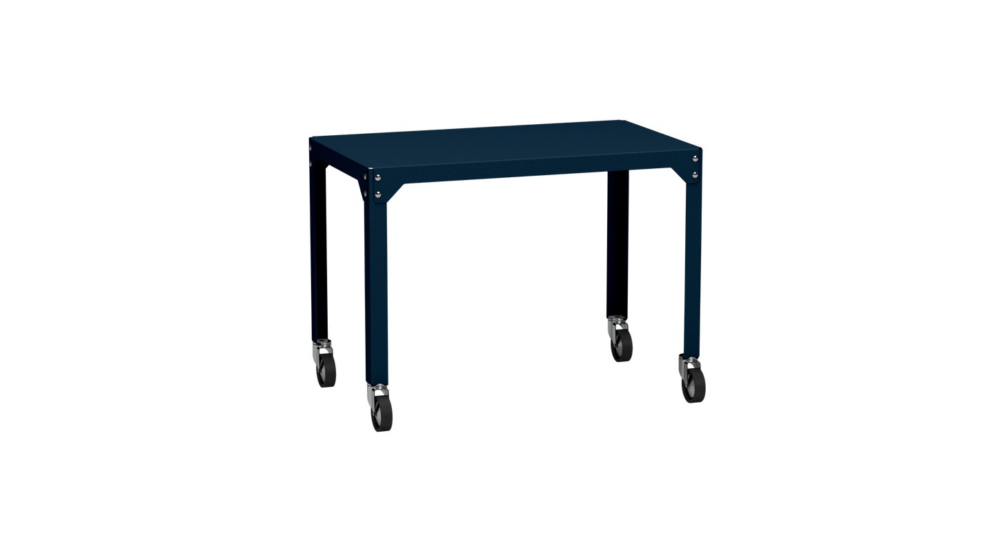 Table rectangulaire en acier galvanisé 100x60cm Hegoa - MATIERE GRISE - La Maison MilanaiseTABLERECTANGLE100HEGOADenim 007Avec roulettes