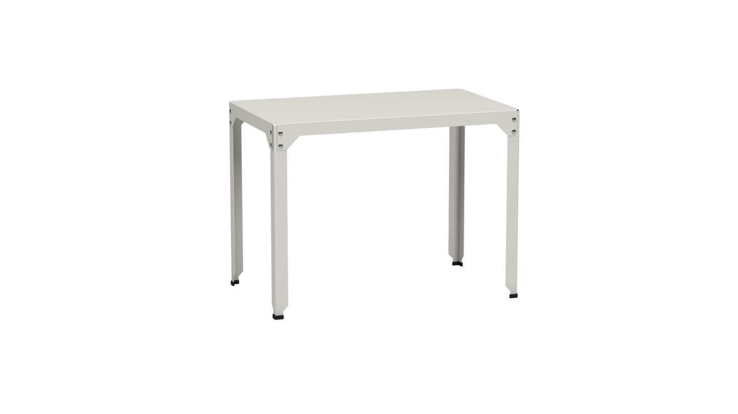 Table rectangulaire en acier galvanisé 100x60cm Hegoa - MATIERE GRISE - La Maison MilanaiseTABLERECTANGLE100HEGOACraie 023Sans roulettes