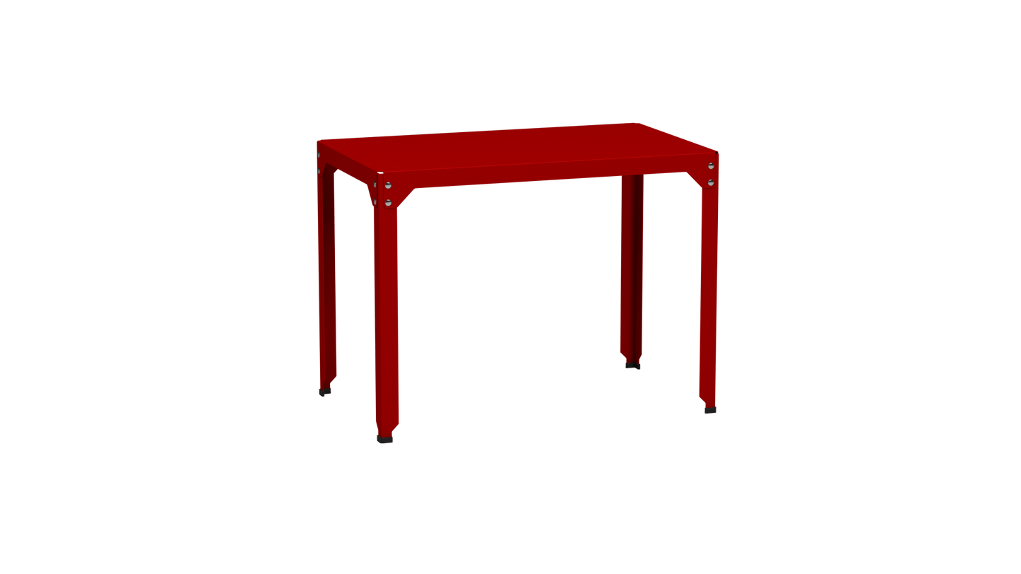 Table rectangulaire en acier galvanisé 100x60cm Hegoa - MATIERE GRISE - La Maison MilanaiseTABLERECTANGLE100HEGOAVermillon 012Sans roulettes