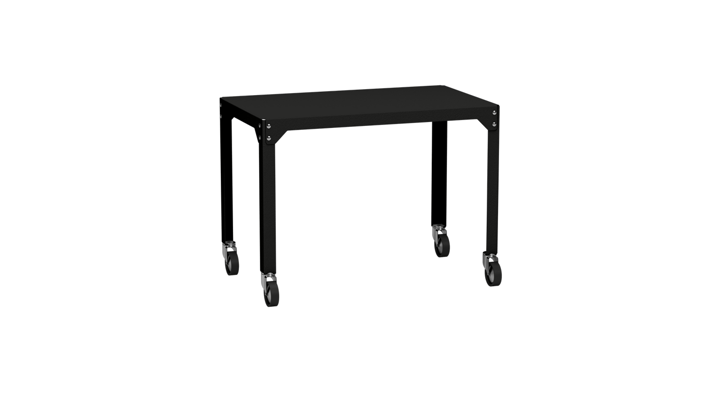 Table rectangulaire en acier galvanisé 100x60cm Hegoa - MATIERE GRISE - La Maison MilanaiseTABLERECTANGLE100HEGOANoir mat 031Avec roulettes