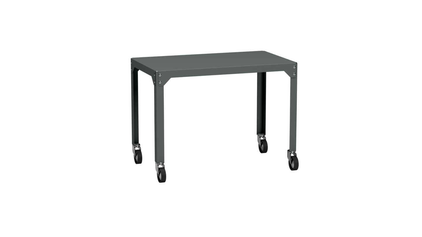Table rectangulaire en acier galvanisé 100x60cm Hegoa - MATIERE GRISE - La Maison MilanaiseTABLERECTANGLE100HEGOAOrage 221Avec roulettes